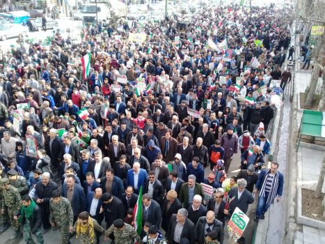 راهپیمایی ۲۲ بهمن در شهر بومهن
