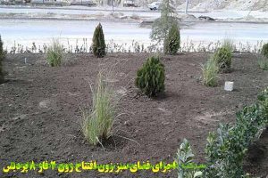 اجرای فضای سبز زون افتتاح زون 2 فاز 8 پردیس