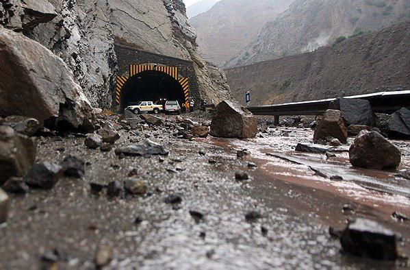 ریزش کوه محور هراز