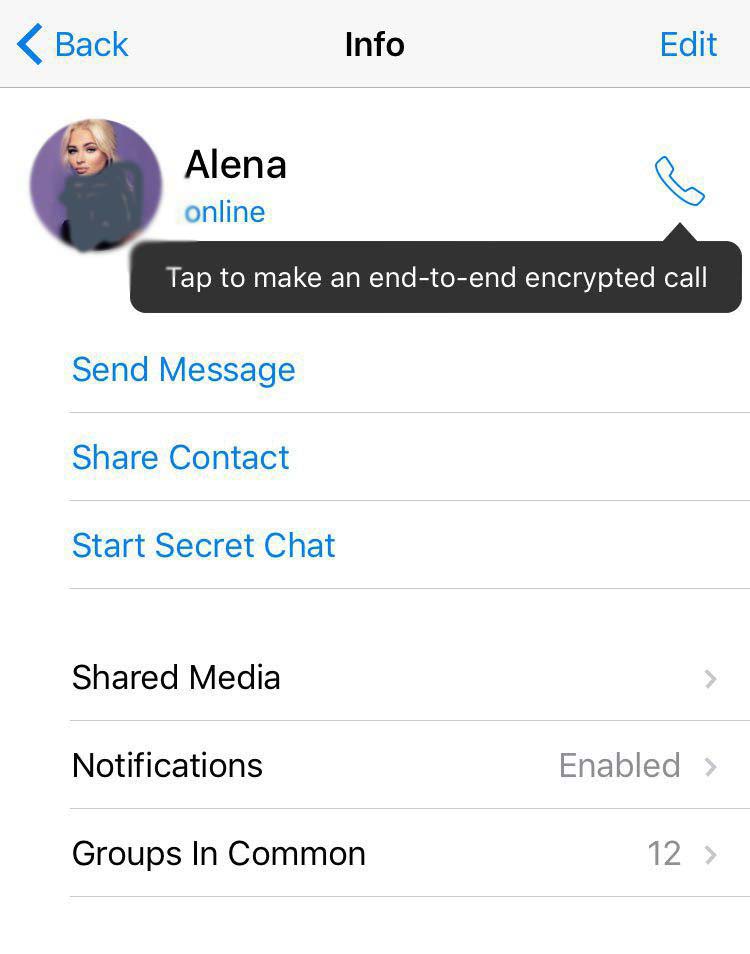 تماس صوتی تلگرام